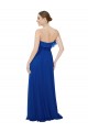 Soft Chiffon A-Line Long Sleeveless Royal Blue Bridesmaid Gowns Barrie