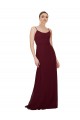 Soft Chiffon A-Line Long Sleeveless Scoop Neck Keyhole Back Bridesmaid Dresses Barrie