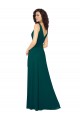 Chiffon A-Line Long Sleeveless V-Back Front Skirt Slit Bridesmaid Dresses Barrie