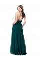 Chiffon A-Line Long Sleeveless Criss Cross Back Wedding Party Dress Barrie