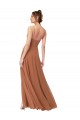 Soft Chiffon A-Line Sleeveless Rosewood Bridesmaid Dress Barrie