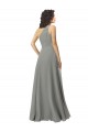 Soft Chiffon A-Line Long Sleeveless Wisteria Bridesmaid Dress Barrie