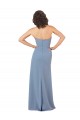 Soft Chiffon Sheath Long Sleeveless Burgundy Bridesmaid Dress Barrie