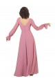 Soft Chiffon A-Line Long Long Sleeves Formal Dress / Bridesmaid Dress Barrie