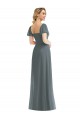 Soft Chiffon A-Line Long Puff Sleeves Semi Formal Evening Dress / Bridesmaid Dress Barrie
