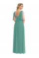 Soft Chiffon A-Line Sleeveless Icelandic Silver Semi Formal Evening Dress / Bridesmaid Dress Barrie