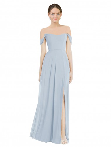 Soft Chiffon A-Line Long Flounce Sleeves Semi Formal Evening Dress / Bridesmaid Dress Barrie