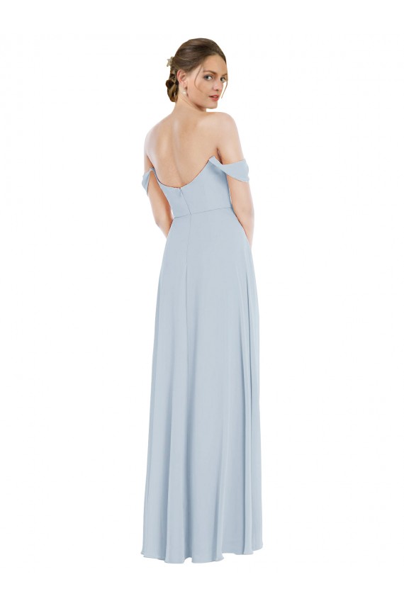 Soft Chiffon A-Line Long Flounce Sleeves Semi Formal Evening Dress / Bridesmaid Dress Barrie
