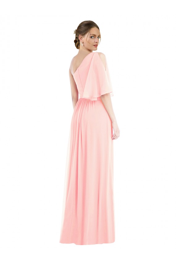 Soft Chiffon A-Line Long Bell Sleeves Semi Formal Evening Dress / Bridesmaid Dress Barrie