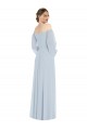 Soft Chiffon A-Line Long Puff Sleeves Formal Evening Gown / Bridesmaid Dress Barrie