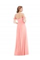 Soft Chiffon A-Line Long Flutter Sleeves Semi Formal Evening Dress / Bridesmaid Dress Barrie