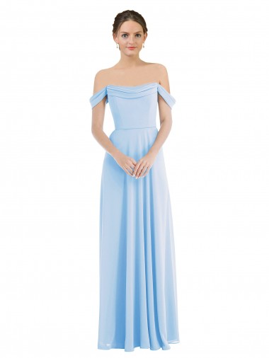 Soft Chiffon A-Line Long Sleeveless Formal Evening Gown / Bridesmaid Dress Barrie