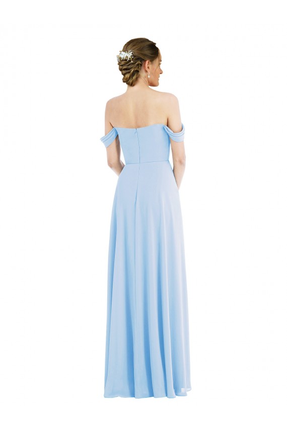 Soft Chiffon A-Line Long Sleeveless Formal Evening Gown / Bridesmaid Dress Barrie