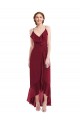 Soft Chiffon A-Line Long Sleeveless Low Back High Low Evening Gown / Bridesmaid Dress Barrie