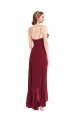 Soft Chiffon A-Line Long Sleeveless Low Back High Low Evening Gown / Bridesmaid Dress Barrie
