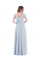 Soft Chiffon A-Line Long Sleeveless V-Back Black Tie Evening Gown / Bridesmaid Dress Barrie