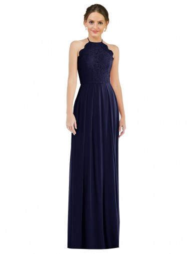 Soft Chiffon Long Sleeveless Open Back Semi Formal Evening Dress / Bridesmaid Dress Barrie