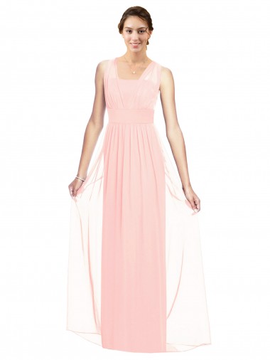 Luxe Chiffon A-Line Long Sleeveless Bridesmaid Dress Barrie