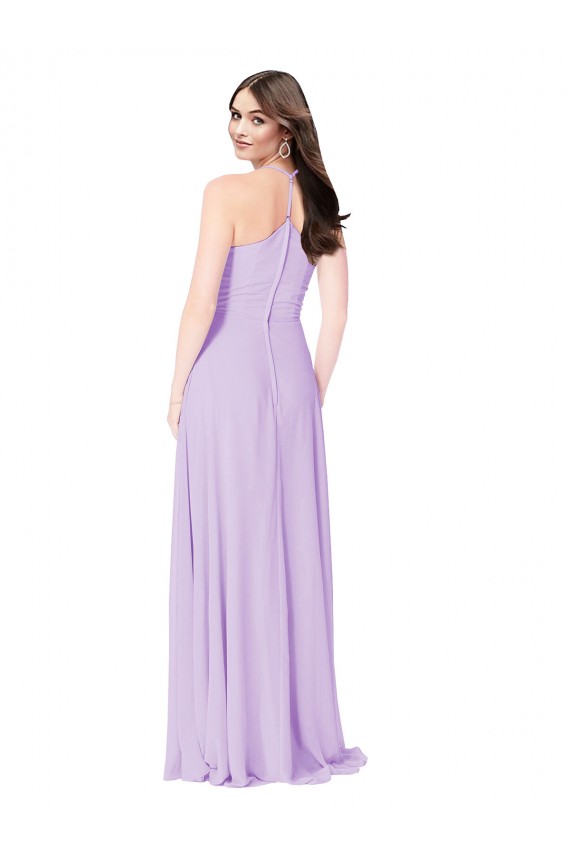 Soft Chiffon A-Line Long Sleeveless Saffron Formal Dress / Bridesmaid Dress Barrie