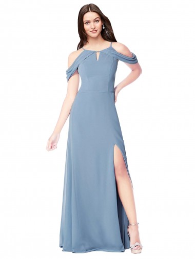 Soft Chiffon A-Line Long Sleeveless Evening Dress / Bridesmaid Dress Barrie