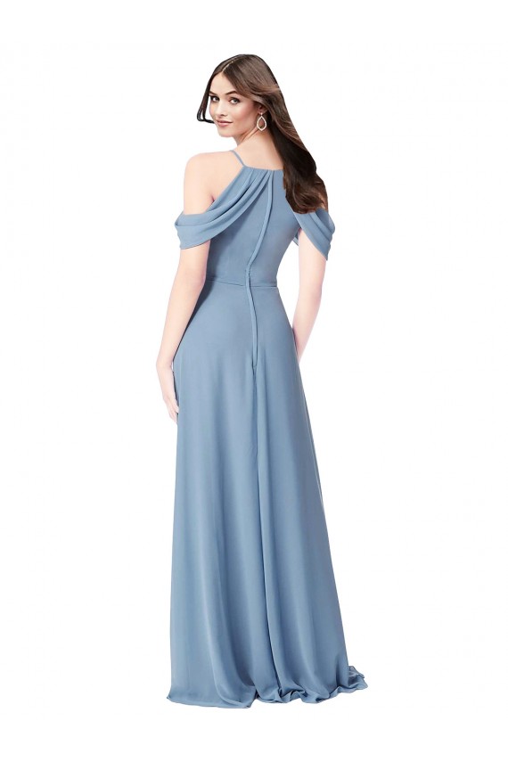 Soft Chiffon A-Line Long Sleeveless Evening Dress / Bridesmaid Dress Barrie