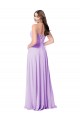 Soft Chiffon A-Line Long Sleeveless Lilac Bridal Party Dress Barrie