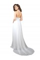 Soft Chiffon A-Line Sweep Train Sleeveless Low Back Semi Formal Evening Dress / Bridesmaid Dress Barrie