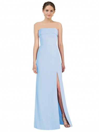 Soft Chiffon Trumpet Long Sleeveless Low Back Black Tie Evening Gown / Bridesmaid Dress Barrie