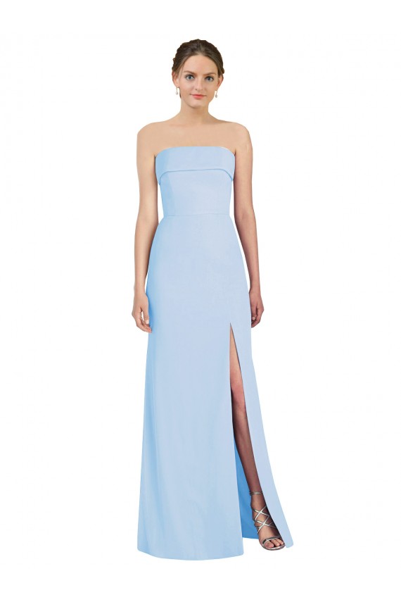 Soft Chiffon Trumpet Long Sleeveless Low Back Black Tie Evening Gown / Bridesmaid Dress Barrie