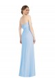 Soft Chiffon Trumpet Long Sleeveless Low Back Black Tie Evening Gown / Bridesmaid Dress Barrie