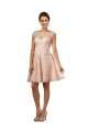 Soft Chiffon & Lace A-Line Knee Length Cap Sleeves Bridesmaid Dress Barrie