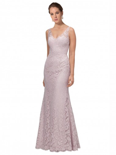 Lace Mermaid Long Sleeveless V-Back Formal Dress / Bridesmaid Dress Barrie