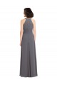 Soft Chiffon & Lace A-Line Long Sleeveless Bridesmaid Dress Barrie