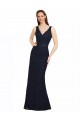Lace Sheath Sheath Sleeveless Dark Navy Bridesmaid Dress Barrie