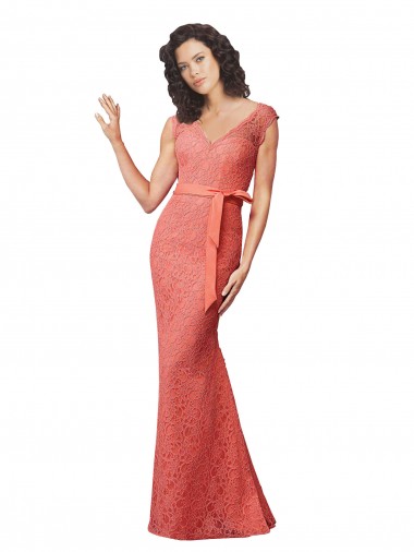 Lace Mermaid Long Sleeveless Open Back Bridesmaid Dress Barrie