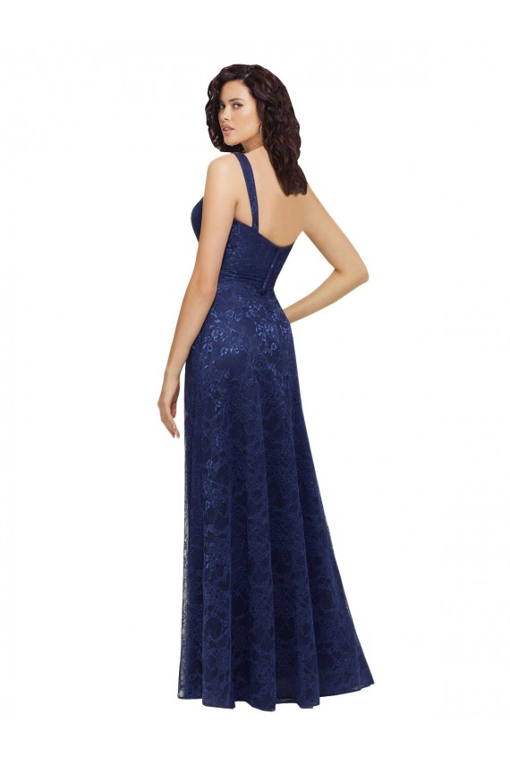 Lace A-Line Long Sleeveless Low Back Bridesmaid Dress Barrie