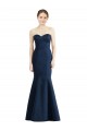 Satin Mermaid Long Floor Length Sleeveless Bridesmaid Dress Barrie