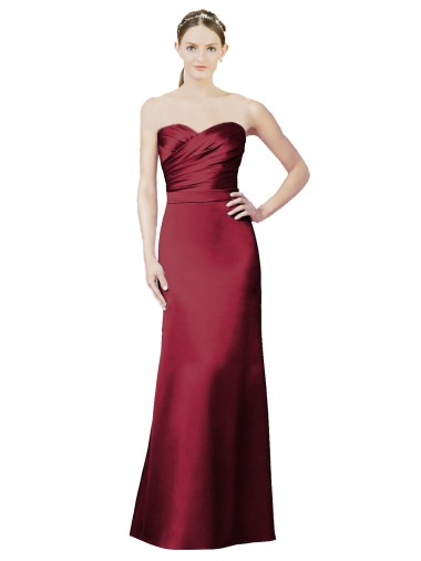 Satin Mermaid Long Sleeveless Bridesmaid Dress / Evening Dress Barrie