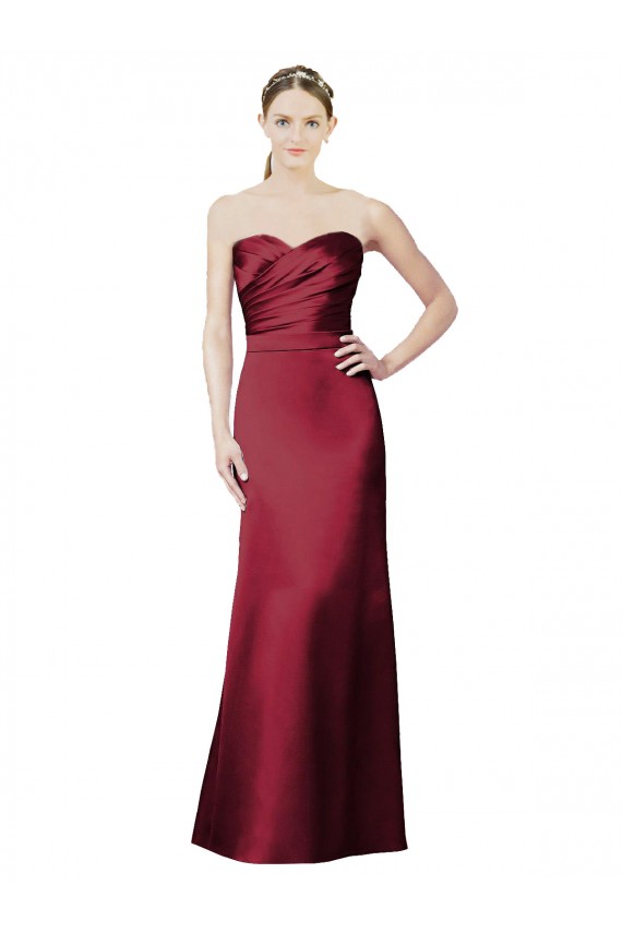 Satin Mermaid Long Sleeveless Bridesmaid Dress / Evening Dress Barrie