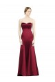 Satin Mermaid Mermaid Sleeveless Burgundy Bridesmaid Dress Barrie