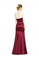 Satin Mermaid Mermaid Sleeveless Burgundy Bridesmaid Dress Barrie