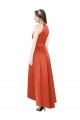 Satin A-Line Sleeveless High Low Bridesmaid Dress Barrie