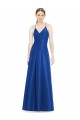 Satin A-Line Long Sleeveless Criss Cross Open Back Bridesmaid Dress Barrie
