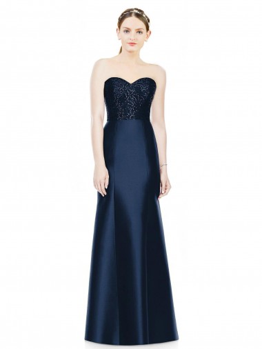 Satin Mermaid Long Sleeveless Evening Dress / Bridesmaid Dress Barrie