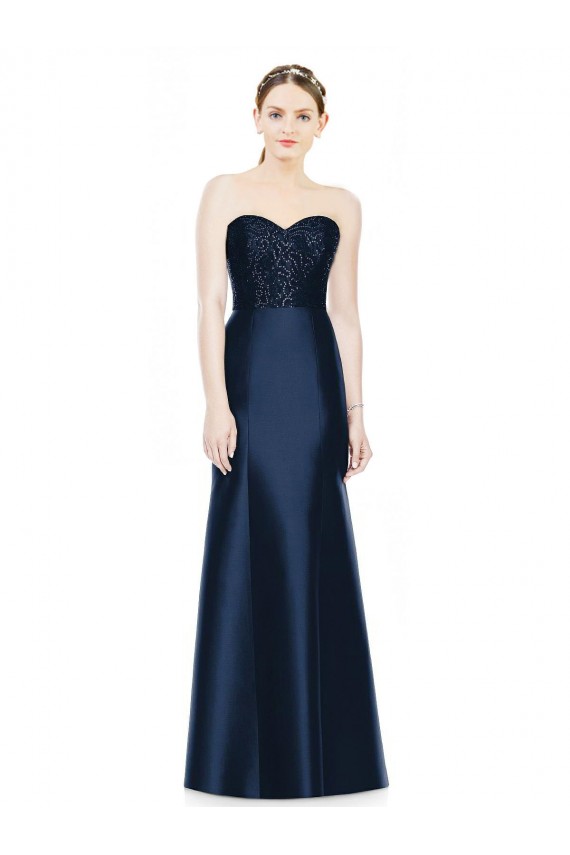 Satin Mermaid Long Sleeveless Evening Dress / Bridesmaid Dress Barrie