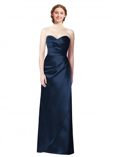Satin Long Sleeveless Bridesmaid Dress Barrie