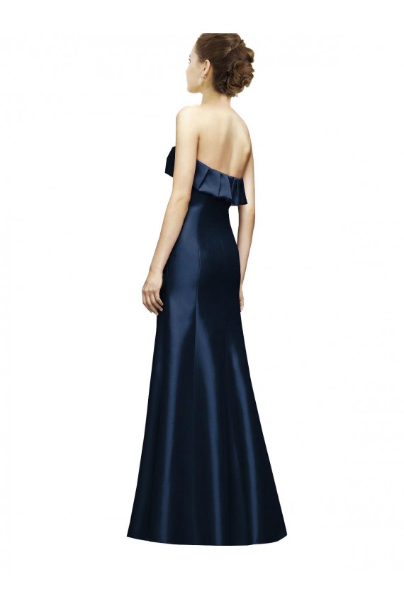 Satin Mermaid Long Sleeveless Bridesmaid Evening Dress Barrie