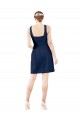 Satin A-Line Knee Length Sleeveless Bridesmaid Gown Barrie