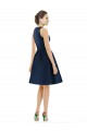 Satin A-Line Cocktail Length Sleeveless Bridesmaid Dress Barrie