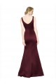 Satin A-Line Long Sleeveless Low Back Black Tie Evening Gown / Prom Dress / Bridesmaid Dress Barrie